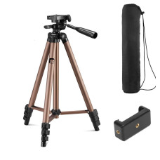 Syvo WT 3130 Aluminum Tripod (133CM), Universal Lightweight Tripod with Mobile Phone Holder Mount & Carry Bag for All Smart Phones, Gopro, Cameras