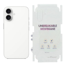 JGD PRODUCTS Matte Finish Full Body Cover Back Protector Compatible with iPhone 16 | Unbreakable Membrane Scratch Guard Full Fit Protective, Case Friendly, (Back & Side) (Pack of 1)