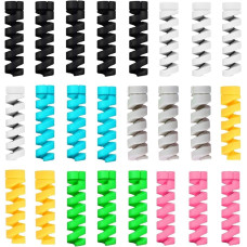 Sounce 25 Pcs Spiral Cable Protectors & Wire Protectors Spring Wire for All Wired Accessories for USB Charger, Data Cable, Headphones, MacBook, Laptop, Elastic Cord Saver (Multi-Color) Sounce 25 Pcs Spiral Cable Protectors & Wire Protectors Spring Wire for All Wired Accessories for USB Charger, Data Cable, Headphones, MacBook, Laptop, Elastic Cord Saver (Multi-Color)