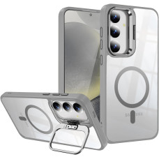 VONZEE Compatible for Samsung S23 FE 5G Case, Compatible with MagSafe, Military-Grade Protective Case, Built-in Stash Stand Phone Case, Scratch-Resistant Back Cover, Classic Series|Clear Grey VONZEE Compatible for Samsung S23 FE 5G Case, Compatible with MagSafe, Military-Grade Protective Case, Built-in Stash Stand Phone Case, Scratch-Resistant Back Cover, Classic Series|Clear Grey