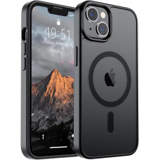 Sounce Shockproof Superior Drop Protection Cover Scratch Resistant Case Premium Armor Magsafe Designed Shield Strong Megnetic Adsorption with Polycarbonate Protection for iPhone 14/13 [Matte Black]