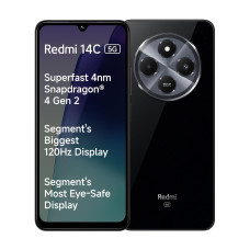 Redmi 14C 5G (Stargaze Black, 4GB RAM, 64GB Storage) | Superfast 4nm Snapdragon 4 Gen 2 | 120Hz 17.47cm (6.88â€) Display | 5160mAh Battery | 50MP Dual Camera | Premium Starlight Design