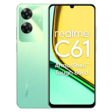realme C61 4G Smartphone Safari Green 4+64GB, 6.74-inch Screen, 90Hz Display, 5000mAh Battery, 32MP Camera, 7.84mm Ultra Slim Design, Octa-Core, IP54