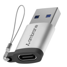 AMBRANE USB Type C Female to USB Male OTG Adapter with 5 Gbps High-Speed Data Transfer, Compatible with Laptops, Tablets, Smartphone, Chargers and More Devices (AOTG-A1, Grey) AMBRANE USB Type C Female to USB Male OTG Adapter with 5 Gbps High-Speed Data Transfer, Compatible with Laptops, Tablets, Smartphone, Chargers and More Devices (AOTG-A1, Grey)