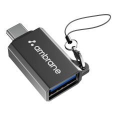Ambrane USB 3.0 to Type C OTG Adapter, with Thunderbolt to USB to Adapter, 10Gbps High Speed Data Transfer, Compatible with for All Type C Devices Smartphone, Laptops, Tablets, Chargers, MacBook Ambrane USB 3.0 to Type C OTG Adapter, with Thunderbolt to USB to Adapter, 10Gbps High Speed Data Transfer, Compatible with for All Type C Devices Smartphone, Laptops, Tablets, Chargers, MacBook